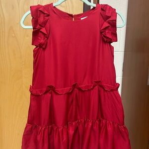 Gymboree Red Tiered Ruffle Dress Size 8